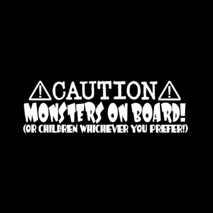 Monsters on Board Sticker