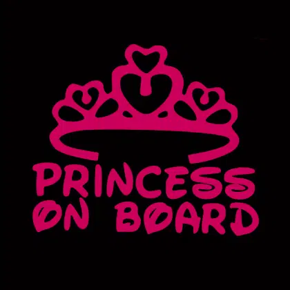 Pink Princess on Board Sticker