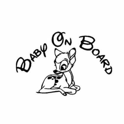 Bambi Baby On Board Sticker
