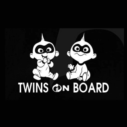 Incredibles Twins On Board Sticker