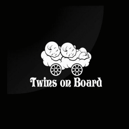 Sleeping Twins On Board Sticker