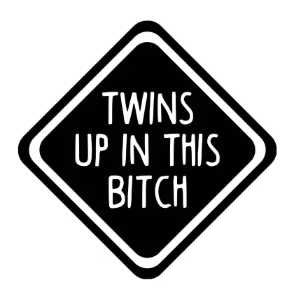 Twins Up In This Bitch Sticker