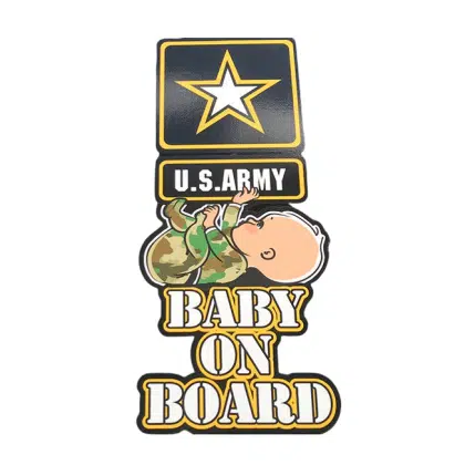 army baby on board car sticker decal