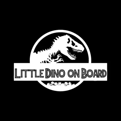 Little DIno on Board Car Sticker