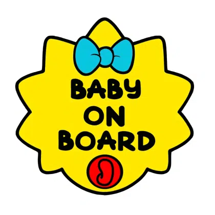 Maggie SImpsons Baby On Board Decal