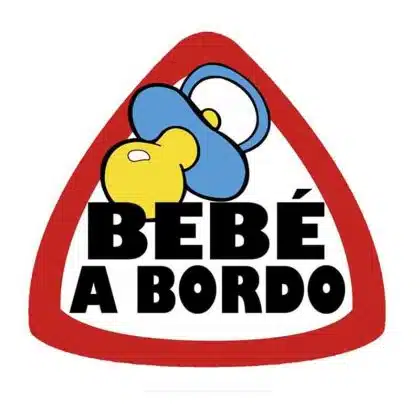 baby nipple bebe a bordo car sticker