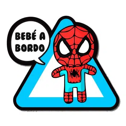 baby spiderman bebe a bordo car sticker