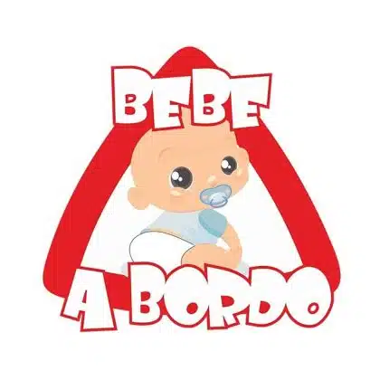boy baby bebe a bordo car sticker