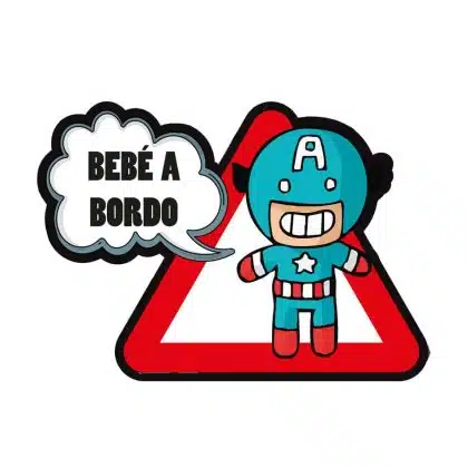 captain america bebe a bordo car sticker
