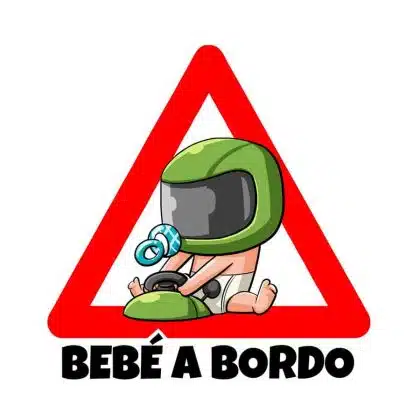 cute driving bebe a bordo car sticker