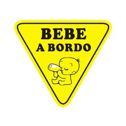 feeding baby bebe a bordo car sticker