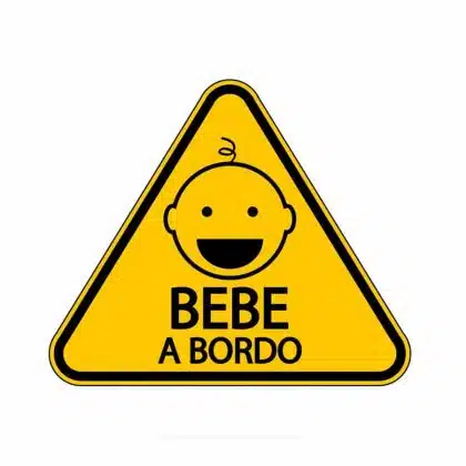 happy baby bebe a bordo car sticker