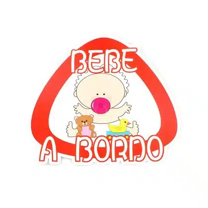 playing baby bebe a bordo car sticker