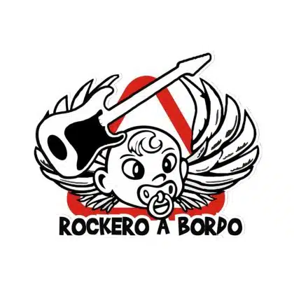 rocking baby bebe a bordo car sticker