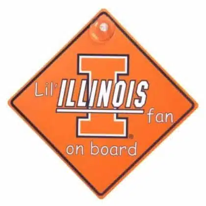 lil illinois urbana champagne fan on board window cling