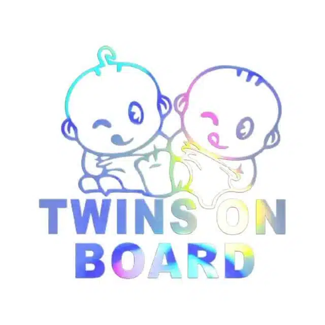rainbow rascal twins on board sticker