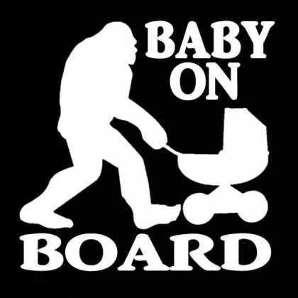 big foot baby on board sticker